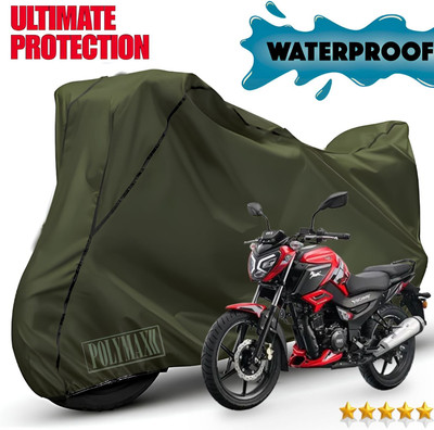 POLYMAXX Waterproof Two Wheeler Cover for TVS(Raider, Green, Black)