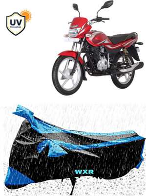 WXR Waterproof Two Wheeler Cover for Bajaj(Platina 125, Black, Blue)