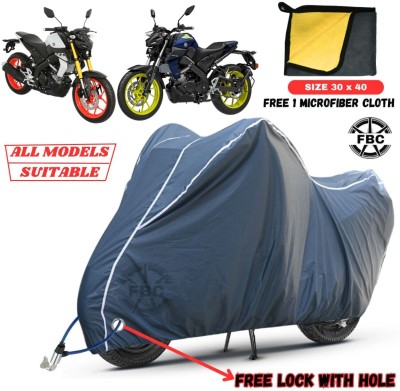 OliverX Waterproof Two Wheeler Cover for Yamaha(MT 15, Grey, White)