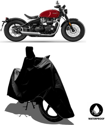 Amexride Waterproof Two Wheeler Cover for Triumph(Bonneville Bobber, Black)