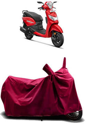 KEDIT Two Wheeler Cover for Hero(Pleasure Plus, Maroon)