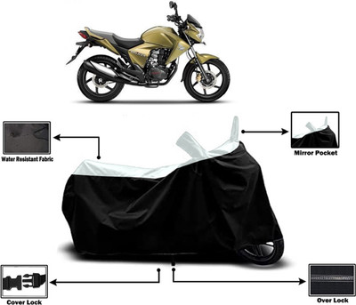 Amexride Two Wheeler Cover for Honda(Unicorn Dazzler, White)