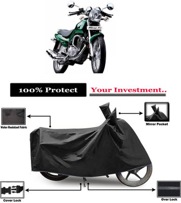 AASHTIK MART Two Wheeler Cover for TVS(Fiero FX, Black)