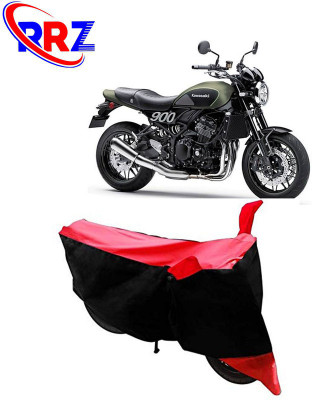 RRZ Waterproof Two Wheeler Cover for Kawasaki(Z900RS, Black, Red)