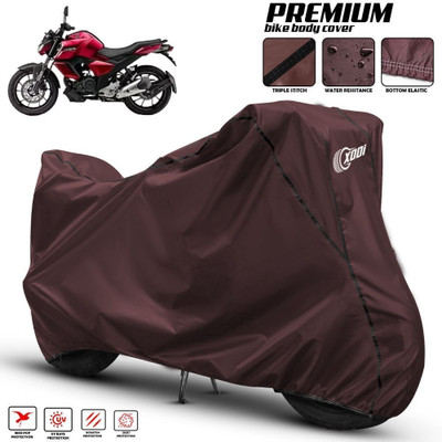 xodi Waterproof Two Wheeler Cover for Yamaha(FZS-FI, Maroon, Black)