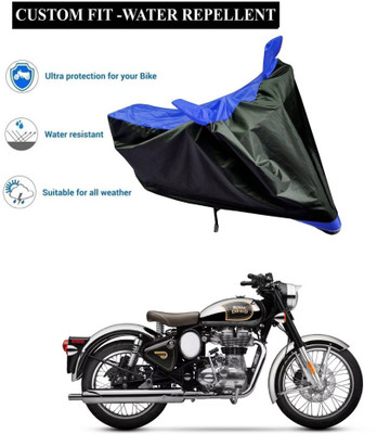 CODOKI Waterproof Two Wheeler Cover for Royal Enfield(Classic Chrome, Blue)