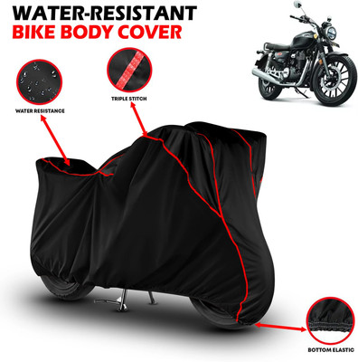 GKG Waterproof Two Wheeler Cover for Honda(Hness CB350, Black, Red)