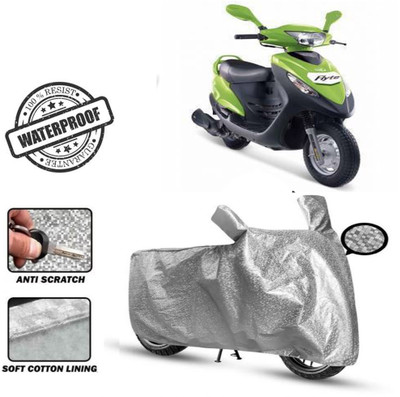 Autoinnovation Waterproof Two Wheeler Cover for Mahindra(Flyte, Silver)