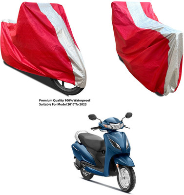 AutoGalaxy Waterproof Two Wheeler Cover for Honda(Activa 125, Silver, Red)