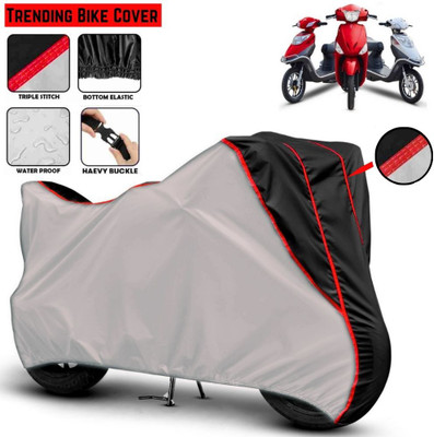 Mwiss Waterproof Two Wheeler Cover for Hero(Electric Cruz, Silver, Black)