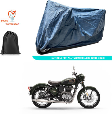 CODOKI Waterproof Two Wheeler Cover for Royal Enfield(Standard 350, Blue)