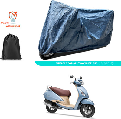PAGORA Waterproof Two Wheeler Cover for TVS(Jupiter Grande, Blue)