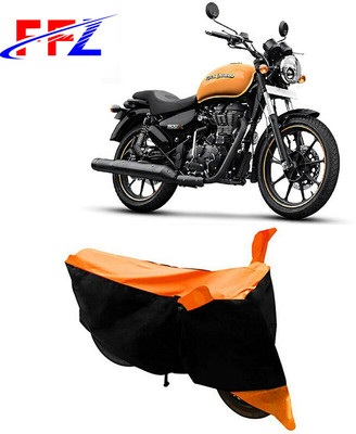 FFZ Waterproof Two Wheeler Cover for Royal Enfield(Thunderbird 500, Black, Orange)