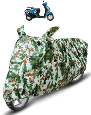 Auto Hub Waterproof Two Wheeler Cover for Yamaha(Fascino, Green)