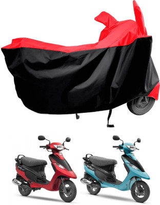 KEDIT Two Wheeler Cover for TVS(Pep Plus, Red)