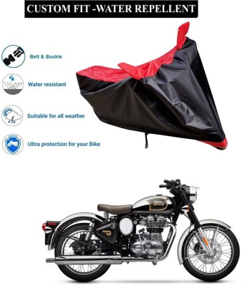 PAGORA Waterproof Two Wheeler Cover for Royal Enfield(Classic Chrome, Red)