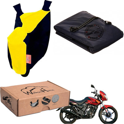 WolkomHome Waterproof Two Wheeler Cover for TVS(Flame DS 125, Yellow, Blue)