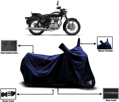 Amexride Two Wheeler Cover for Royal Enfield(Standard 350, Blue)