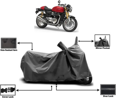 PEDALUP Waterproof Two Wheeler Cover for Triumph(Thruxton 1200 R, Grey)