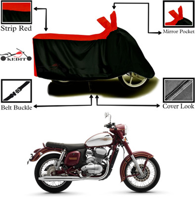 AASHTIK MART Two Wheeler Cover for JAWA(300, Red, Black)