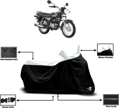 Amexride Two Wheeler Cover for Bajaj(CT100, White)