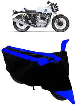 GANPRA Two Wheeler Cover for Royal Enfield(Continental GT 650, Black, Blue)