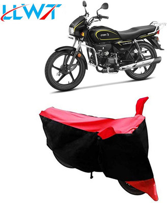 KPIND Waterproof Two Wheeler Cover for Hero(MotoCorp Splendor Plus, Black, Red)