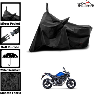 AASHTIK MART Two Wheeler Cover for Suzuki(SV650 BS6, Black)
