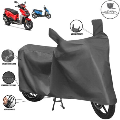 MADAFIYA Waterproof Two Wheeler Cover for Hero(Electric Scooter, Grey)