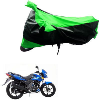 Mdstar Waterproof Two Wheeler Cover for TVS(Flame SR125, Black, Green)