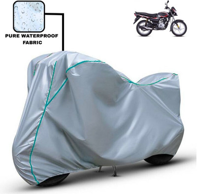 Delphinium Waterproof Two Wheeler Cover for Bajaj(Platina 100, Silver)