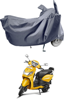 Amexride Two Wheeler Cover for Hero(Pleasure+ 110, Grey)