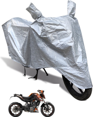 MOCKHE Waterproof Two Wheeler Cover for KTM(200 Duke, Silver)