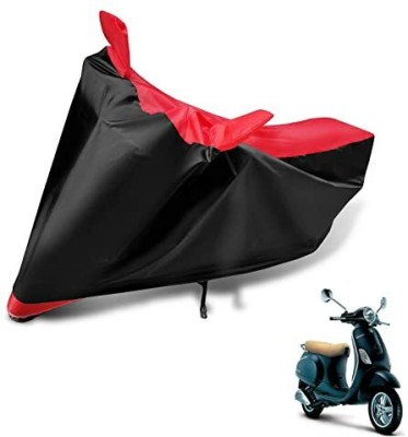 Lynora traders Two Wheeler Cover for Vespa(Piaggio Elettrica, Red)