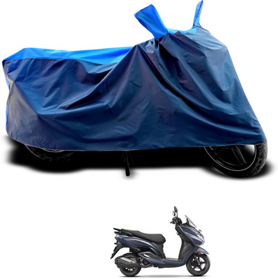 CODOKI Waterproof Two Wheeler Cover for Suzuki(Burgman Electric, Black, Blue)