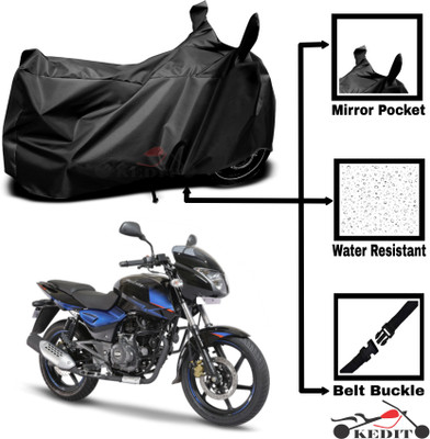KEDIT Two Wheeler Cover for Bajaj(Pulsar 150 DTS-i, Black)