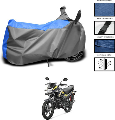 GOSHIV-car and bike accessories Two Wheeler Cover for Honda(CB Shine SP, Grey, Blue)