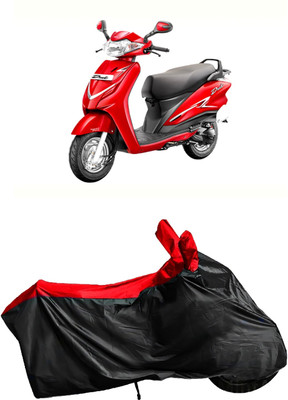 Autofly Waterproof Two Wheeler Cover for Hero(Duet VX 110CC, Red, Black)