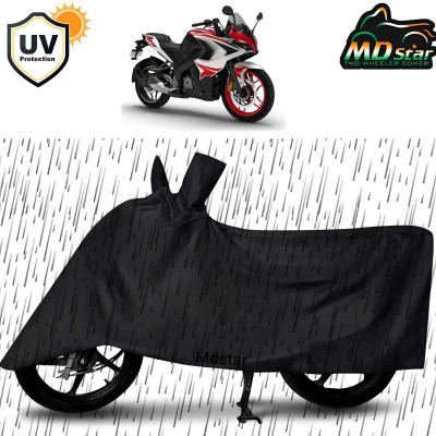 MMSSTAR Two Wheeler Cover for Hero Electric(Electric AXLHE-20 BS6, Black)