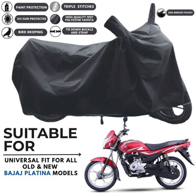 MADAFIYA Two Wheeler Cover for Bajaj(Platina 100 DTS-i, Black)