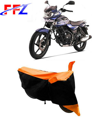 FFZ Waterproof Two Wheeler Cover for Bajaj(Discover 135, Black, Orange)