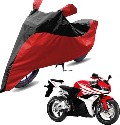 RiderShine Two Wheeler Cover for Honda(CBR 600 RR, Red, Black)