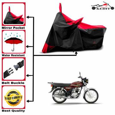 AASHTIK MART Two Wheeler Cover for Yamaha(Crux, Red, Black)