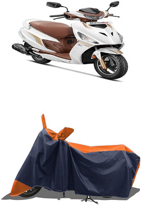 SUGASHRI Waterproof Two Wheeler Cover for Hero(Motocorp Maestro Electric, Orange, Blue)