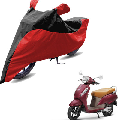 RiderShine Two Wheeler Cover for Suzuki(Access SE, Red, Black)