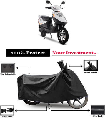 Amexride Two Wheeler Cover for Hero Electric(Electric Flash BS6, Black)