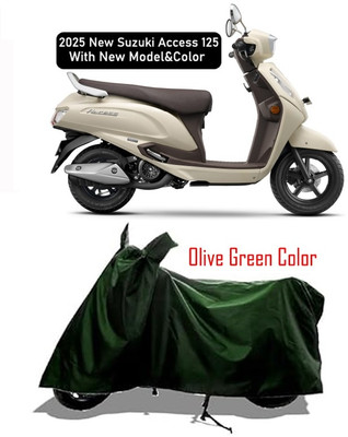 Amexride Two Wheeler Cover for Suzuki(Access 125, Green)