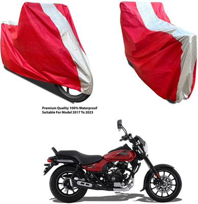 AutoGalaxy Waterproof Two Wheeler Cover for Bajaj(Avenger 150 Street, Silver, Red)