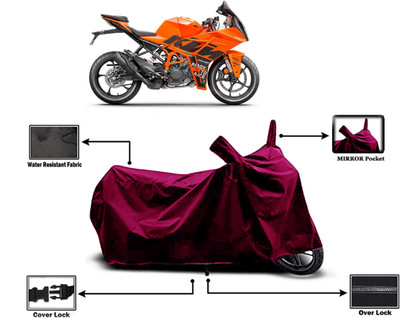 Amexride Two Wheeler Cover for KTM(RC125, Maroon)