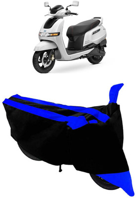 GANPRA Two Wheeler Cover for TVS(iQube Electric, Black, Blue)
